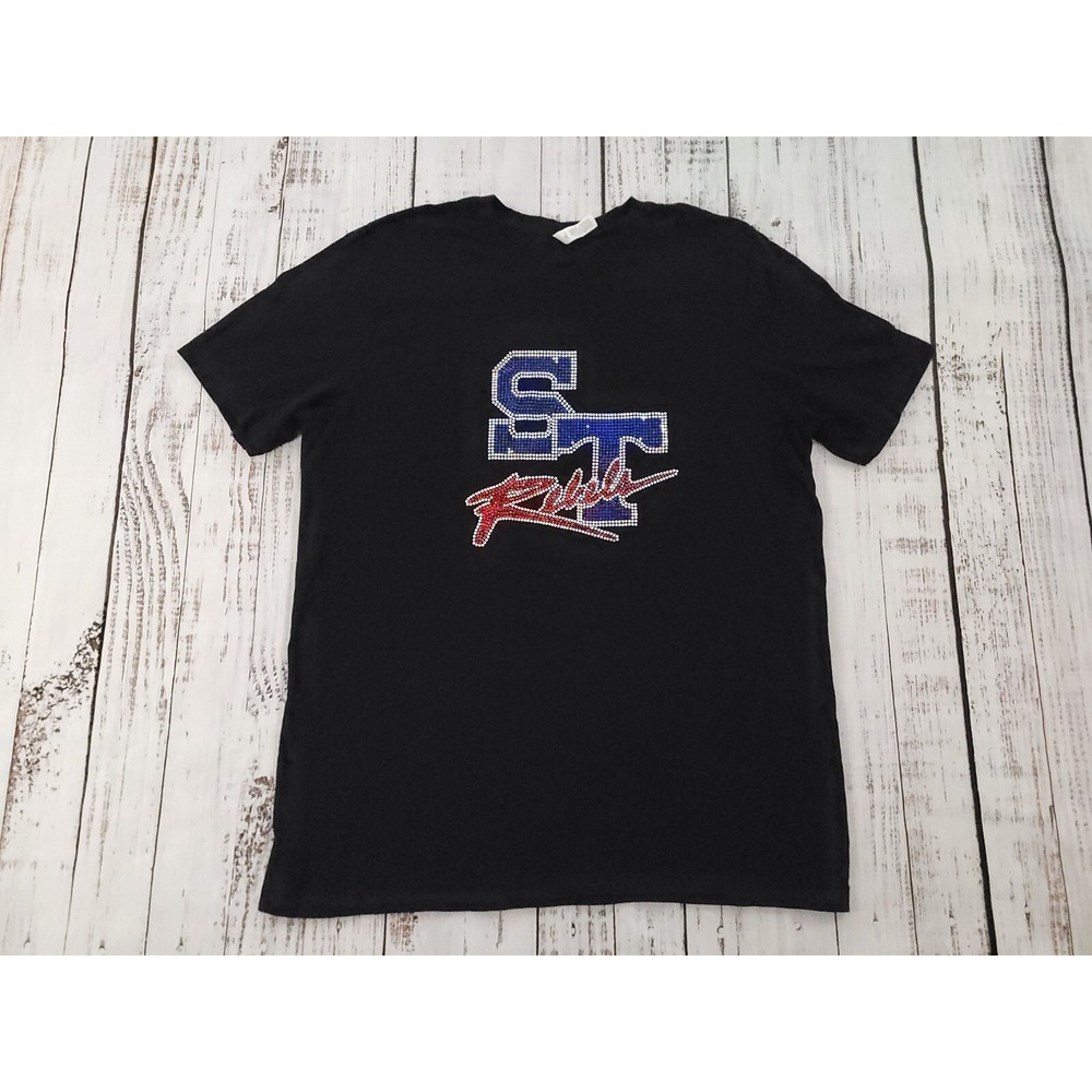 Strom Thurmond High School ST Rebels Rhinestone Embellished Logo Tee Women's XL